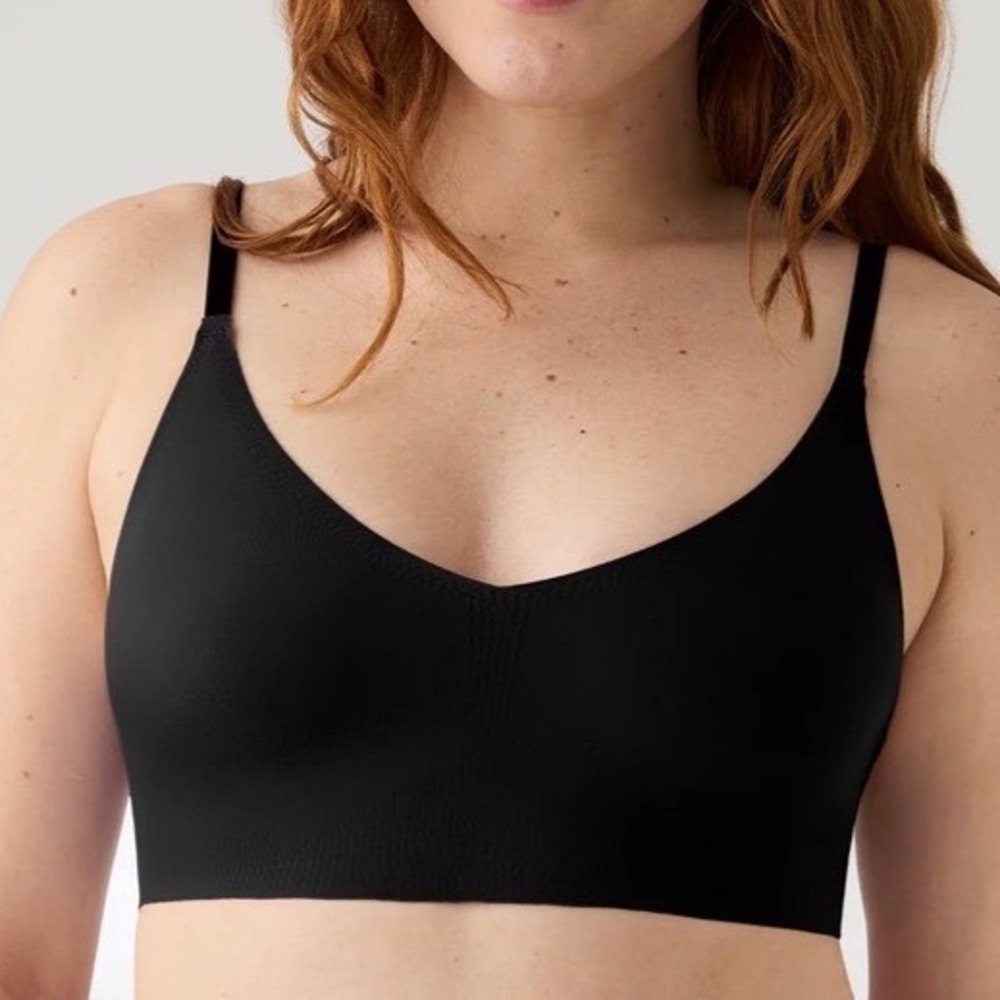 True & Co Triangle Convertible Strap Bra Bralette Padded Black Size XS NWT